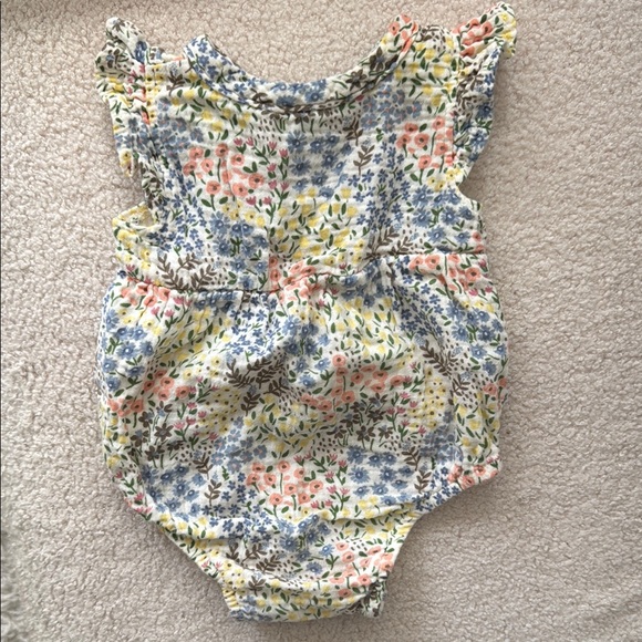 Charlotte & Star Floral Baby Romper - baby girls size 3-6M - Picture 3 of 8